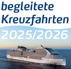 Kreuzfahrt 2025/2026: Begleitete Reisen auf modernem Kreuzfahrtschiff bei Sonnenuntergang. Entdecken Sie das Abenteuer!