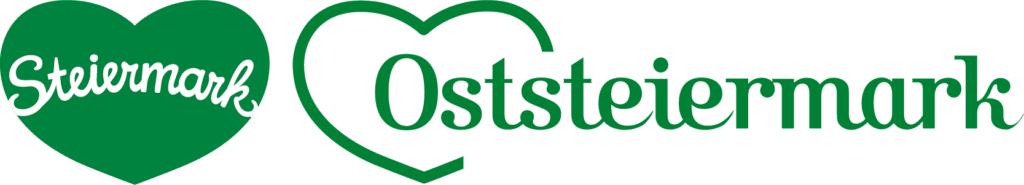 Steiermark + Oststeiermark ohne alles Herz-Logo Steiermark Oststeiermark in grün, fördert Region und Tourismus in Österreich.