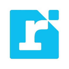 radakovitslogo©radakovitsimmo Blaues Logo mit stilisiertem r-Symbol und abgerundeten Ecken. Perfekt für moderne Apps oder Tech-Unternehmen.