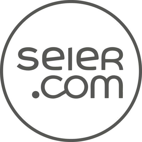 seier.com_button_round Katze mit Brille in minimalistischer stilisierter Darstellung, graues Design, humorvolles und schlichtes Icon.