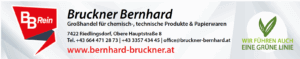 Großhandel Bruckner Bernhard in Riedlingsdorf, spezialisiert auf chemische und technische Produkte, mit grüner Produktlinie.