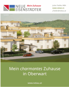Moderne Wohnanlage in grüner Landschaft präsentiert von Neue Eisenstädter, betitelt Mein charmantes Zuhause in Oberwart.