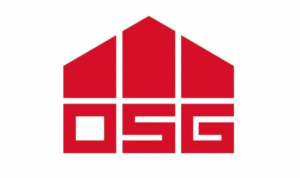 Rotes OSG-Logo in Hausform, Symbol für lokale Themen im Prima Magazin.
